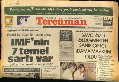 Tercüman Gazetesi 4 Ağustos 1979 - Savcı Özü Öldürmekten Sanık Çiftçi İdama Mahkum Oldu GZ85987 - 1