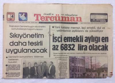 Tercüman Gazetesi 4 Aralık 1979 - Sıkıyönetim Daha Tesirli Uygulanacak - GZ17358 - 1