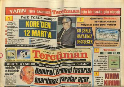Tercüman Gazetesi 4 Aralık 1985 - Doğum Günü Hediyesi GZ54749 - 1