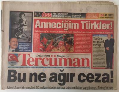 Tercüman Gazetesi 4 Aralık 2003 - Aslanı UEFA Ateşledi GZ26297 - 1