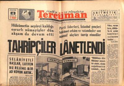 Tercüman Gazetesi 4 Ekim 1962 - Tahripçiler Lanetlendi GZ55188 - 1