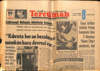 Tercüman Gazetesi 4 Ekim 1967 - İranlı Çingeneler Polis Kordonu İle Türkiyeden Geçiyor. - Demirel Rusyada Nasıl Karşılandı Nasıl Uğurlandı. GZ123656 - 1