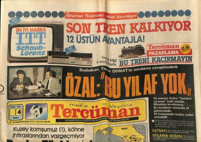 Tercüman Gazetesi 4 Ekim 1985 - Doğum Günü Hediyesi GZ53910 - 1
