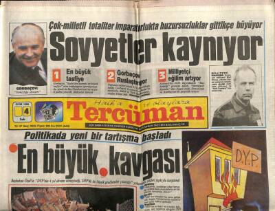 Tercüman Gazetesi 4 Ekim 1988 - Sovyetler Kaynıyor GZ64560 - 1