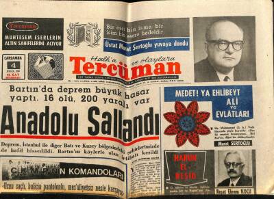 Tercüman Gazetesi 4 Eylül 1968 - Nuri Sesigüzel İsyan Etti Bitsin Artık Bu Dedikodu ! GZ65423 - 1