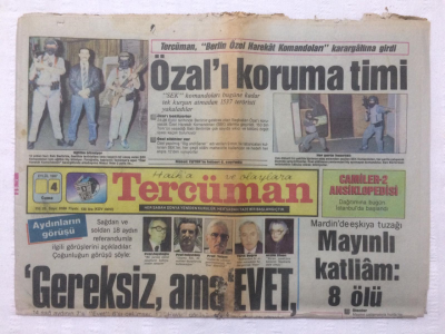 Tercüman Gazetesi 4 Eylül 1987 - Özal Başına Dert Açtı - GZ17341 - 1