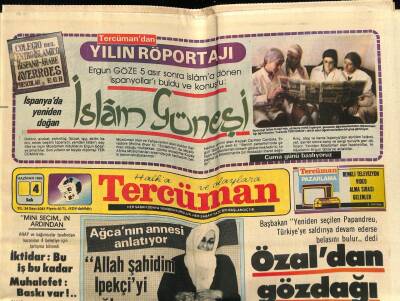 Tercüman Gazetesi 4 Haziran 1985 - Özal , İstanbulda Evinde Değil Otelde Kalıyor GZ67010 - 2