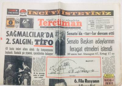 Tercüman Gazetesi 4 Kasım 1970 - Sağmalcılarda 2. Salgın Tifo GZ53661 - 1