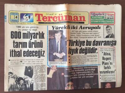 Tercüman Gazetesi 4 Kasım 1985 - SODEP Veda Etti GZ10348 - 2