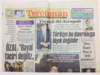 Tercüman Gazetesi 4 Kasım 1985 - Turgut Özal, Hayal Taciri Değiliz GZ53532 - 1