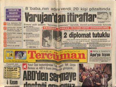 Tercüman Gazetesi 4 Kasım 1988 - Vana Ermeni Göçümü? GZ61572 - 2