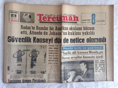 Tercüman Gazetesi 4 Mart 1964 - Mandy Yattı Ve Poz Verdi GZ73605 - 1
