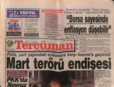 Tercüman Gazetesi 4 Mart 1990 - Hamsi Yasağının Zararı 1 Trilyon - Zincirbozan Siyaset Taburu Buluşuyor GZ93507 - 1