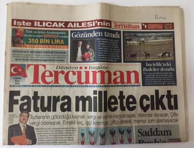 Tercüman Gazetesi 4 Mart 2003 - Beşiktaş , 3 Kupada da Yoluna Devam Edip ,100.Yılını Layık Oluyor GZ10731 - 1
