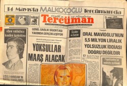 Tercüman Gazetesi 4 Mayıs 1976 - Olympia'da Bir Türk : Ajda Pekkan - Genel Sağlık Sigortası Yakında Gerçekleşiyor GZ160290 - Gökçekoleksiyon