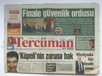 Tercüman Gazetesi 4 Mayıs 2005 - Töre Değil , Dağ Kanunu GZ7156 - 1