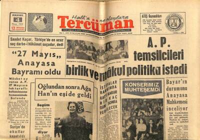 Tercüman Gazetesi 4 Nisan 1963 - Celal Bayarın Durumunu Anayasa Mahkemesi İnceliyor, İzmirli Kızlar Amerikalılarada Satılmış GZ54077 - 1