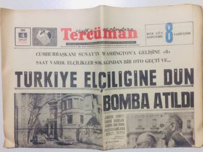 Tercüman Gazetesi 4 Nisan 1967 - Türkiye Elçiliğine Bomba Atıldı GZ53394 - 1