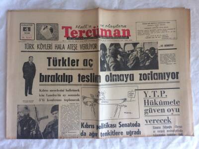 Tercüman Gazetesi 4 Ocak 1964 - Kıbrıs Politikası Senatoda da Ağır Tenkitlere Uğradı GZ73655 - 1