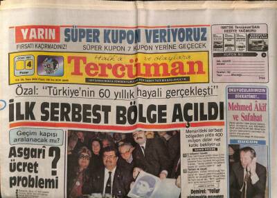 Tercüman Gazetesi 4 Ocak 1987 - Özal Türkiyenin 60 Yıllık Hayali Gerçekleşti GZ74638 - 1