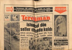 Tercüman Gazetesi 4 Temmuz 1962 - İstanbul Dün Seller Altında Kaldı GZ70735 - 2