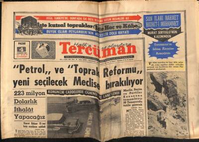 Tercüman Gazetesi 4 Temmuz 1965 - 223 Milyon Dolarlık İthalat Yapacağız GZ70839 - 1