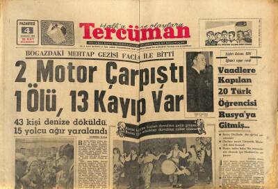 Tercüman Gazetesi 4 Temmuz 1966 - İlham Gençerin Kulağını Karısı Isırdı - Boğazdaki Mehtap Gezisi Facia İle Bitti GZ123590 - 1