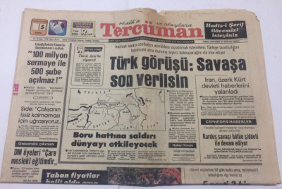 Tercüman Gazetesi 5 Ağustos 1983 - Türk Görüşü Savaşa Son Verilsin - GZ15282 - 2