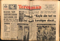 Tercüman Gazetesi 5 Ekim 1965 - Demirel Köylü Alın Teri Ve İşçi Emek Karşılığını Alacak GZ70794 - 1
