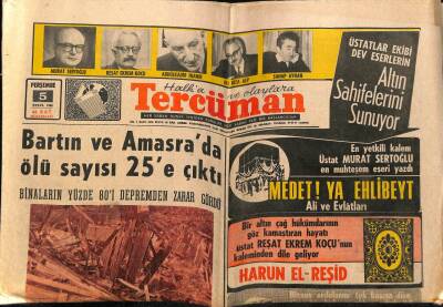 Tercüman Gazetesi 5 Eylül 1968 - Beşiktaş Olimpiyakosa Rövanşı da Verdi 1-0 GZ53961 - 1