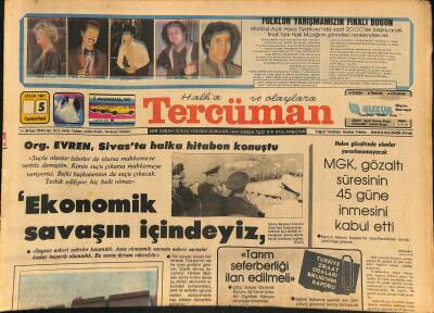 Tercüman Gazetesi 5 Eylül 1981 - Bodrum Sanat Ve Kültür Festivalini Zeki Müren Renklendirdi GZ126152 - 1