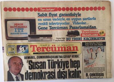 Tercüman Gazetesi 5 Eylül 1985 - Demirelden Cumhur Başkanına Cevap Susan Türkiye Hep Demokrasi Dışı Kaldı GZ13938 - 2