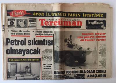 Tercüman Gazetesi 5 Haziran 1974 - Anarşik Olaylar İçin Polisin Emrine 40 Panzer Verildi GZ11294 - 2