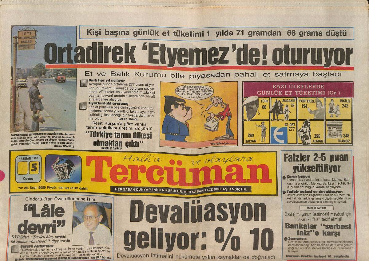 Tercüman Gazetesi 5 Haziran 1987 - Eşkıya Dün de Hozat Ve Şemdinli'de İdi - Baykal Kaptanlığa Tırmanıyor GZ150309 - 1