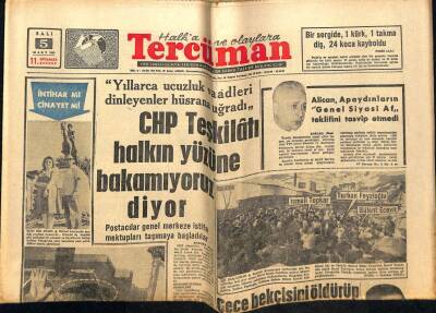 Tercüman Gazetesi 5 Mart 1963 - CHP Teşkilatı Halkın Yüzüne Bakamıyoruz Diyor GZ53885 - 1