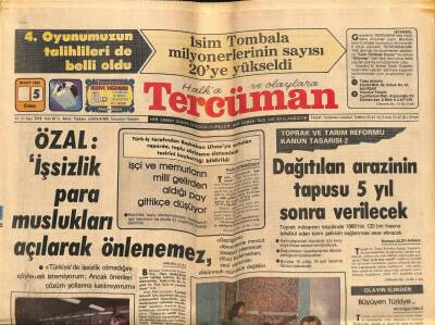 Tercüman Gazetesi 5 Mart 1982 - Emel Sayın ,Celal Bayar İçin Mihrabım Şarkısını Okudu GZ67265 - 3