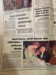 Tercüman Gazetesi 5 Mart 1982 - Emel Sayın ,Celal Bayar İçin Mihrabım Şarkısını Okudu GZ67265 - 4