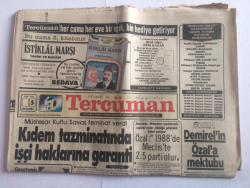 Tercüman Gazetesi 5 Mart 1986 - Aponun Eşi Kesirede Gözaltında - GZ15125 - 1