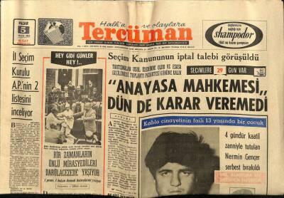 Tercüman Gazetesi 5 Mayıs 1968 - Türk Otoları İsveçte Vergi Ödemeyecek GZ76023 - 1
