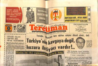 Tercüman Gazetesi 5 Mayıs 1969 - Şampiyonluk Ve Puan Uğruna Galatasaray Babasını Vurdu 2-0 GZ55217 - 1