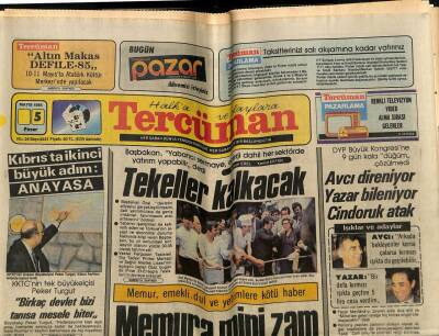 Tercüman Gazetesi 5 Mayıs 1985 - Mazhar Fuat Özkan Diday Diday Day İle 14. Oldu GZ54482 - 1