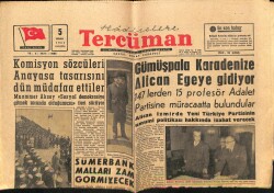 Tercüman Gazetesi 5 Nisan 1961 - Gümüşpala Karadenize Alican Egeye Gidiyor GZ67644 - 2