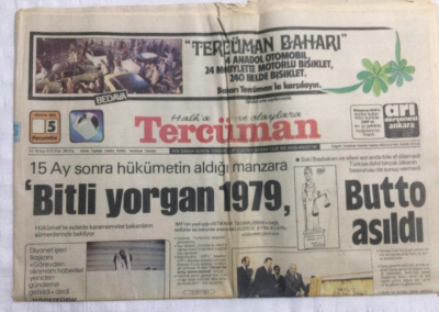 Tercüman Gazetesi 5 Nisan 1979 - Eski Başbakan BUTTO Asıldı, - GZ21161 - 1