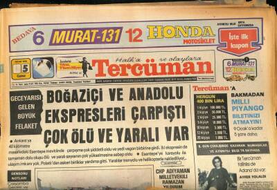 Tercüman Gazetesi 5 Ocak 1979 - Boğaziçi Ve Anadolu Ekspresleri Çarpıştı Çok Ölü Ve Yaralı Var GZ85924 - 1