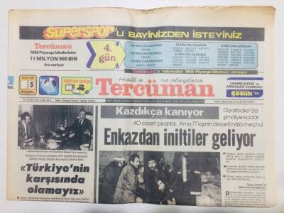 Tercüman Gazetesi 5 Ocak 1983 - Enkazdan İniltiler Geliyor GZ53543 - 1