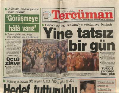 Tercüman Gazetesi 5 Ocak 1991 - Çevik Kuvvet 42 Uçaktan Oluşuyor - Yurt-Kur Alacak Peşinde GZ93478 - 1