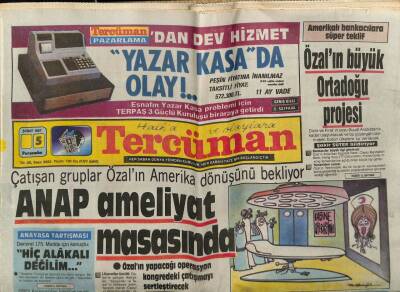 Tercüman Gazetesi 5 Şubat 1987 - ANAP Ameliyat Masasında GZ64514 - 2