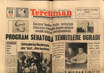 Tercüman Gazetesi 5 Temmuz 1962 - 500 Kadın İşçi Beşiktaşta Dün Açız!.. diye Haykırdı GZ70747 - 1