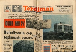 Tercüman Gazetesi 6 Ağustos 1968 - Belediyenin Çöp Toplamada Zararı 14.5 Milyon Lira GZ68663 - 2