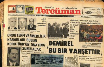 Tercüman Gazetesi 6 Ağustos 1977 - Ordu Terfi Ve Emeklilik Kararları Bugün Korutürkün Onayına Sunulacak GZ85670 - 1